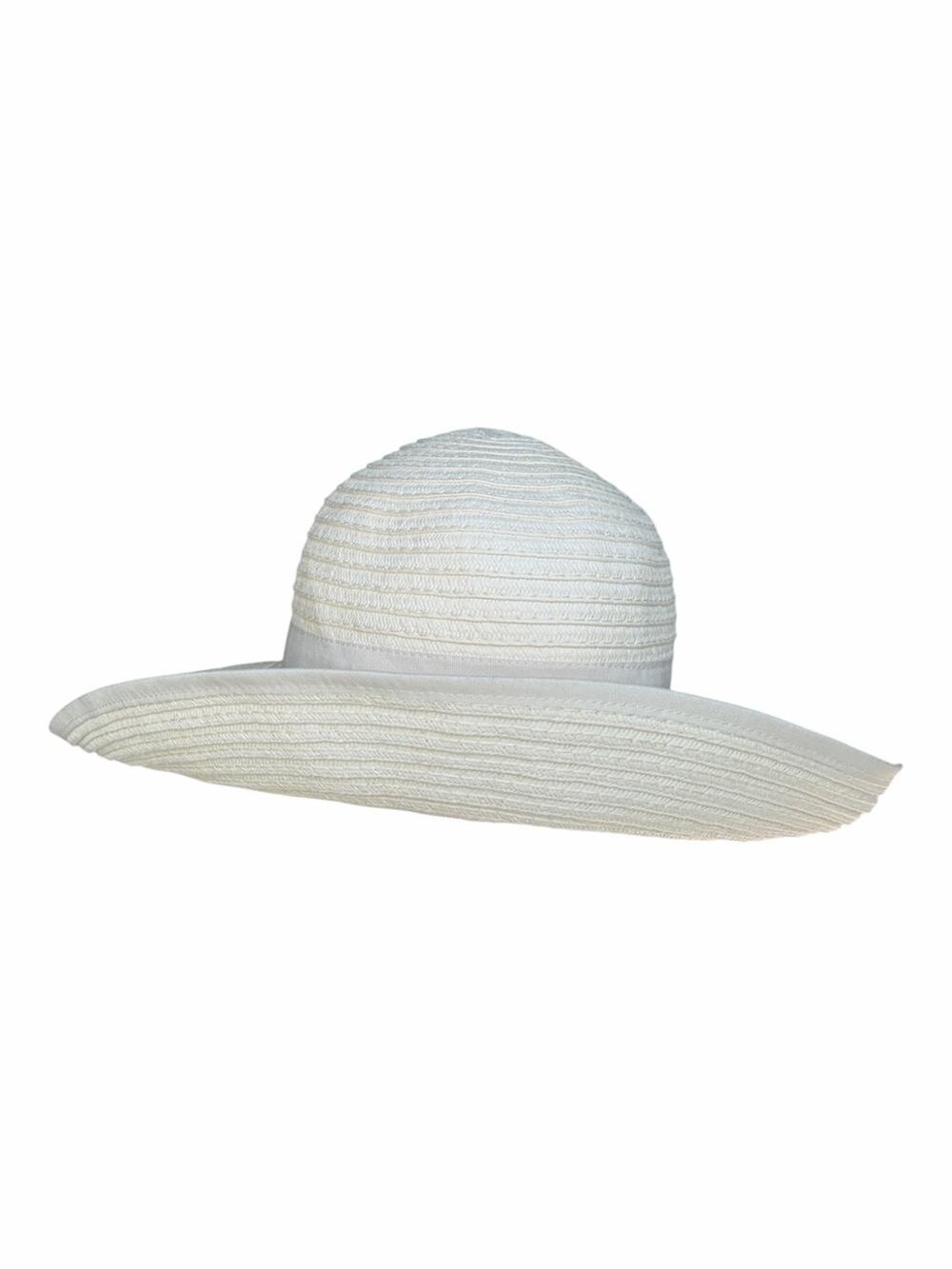 GIANI BERNINI UPF 50+ PONYTAIL SUN HAT IVORY CREAM NWT WIDE BRIM